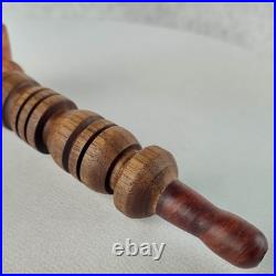 Briarwood and Walnut Smoking Pipe with Beechwood Inlayed Cap