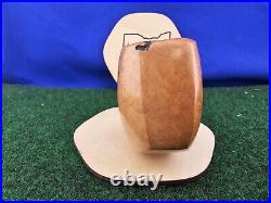 Buckeye Pipe Smooth Semi-Bent Sitter Acrylic Stem Briar Tobacco Pipe, Unsmoked