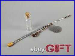 Burning Man Metal Pipe, Bronze-Copper Smoking set, Spoon and Cleaning Tool