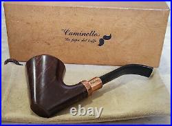 CAMINETTO Event 2020 Smooth Bent Dublin Sitter (AT) Tobacco Pipe. NEW-UNSMOKED
