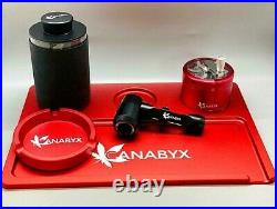 CANABYX Tobacco Gift Set of 5 (Tray, Smoking Pipe, Ashtray, Container, Grinder)