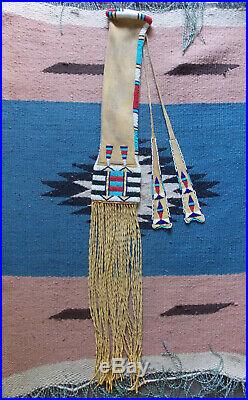 CHEYENNE BEADED TOBACCO (PIPE) BAG Beadwork/Quillwork, Reproduction