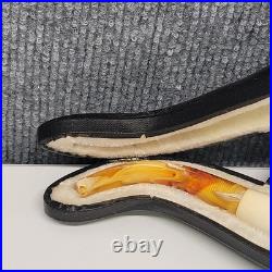 CUSTOM HAND CARVED MEERSCHAUM SKULL SMOKING PIPE MADE IN TURKEY WithCASE