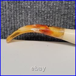 CUSTOM HAND CARVED MEERSCHAUM SKULL SMOKING PIPE MADE IN TURKEY WithCASE