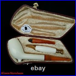 CUTTY Block Meerschaum Pipe, Turkish Smoking Estate Tobacco Pipe, Pipa AGM513