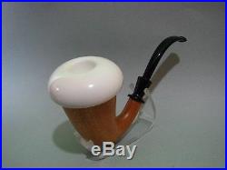 Calabash Block Meerschaum Stone Bowl Sherlock Holmes Tobacco Pipe Unused