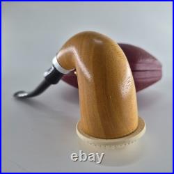 Calabash Mahogany Pipe handmade ornate block meerschaum bowl CPW Calabash 19
