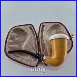 Calabash Mahogany Pipe handmade ornate block meerschaum bowl CPW Calabash 59