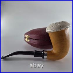 Calabash Mahogany Pipe handmade ornate block meerschaum bowl CPW Calabash 59