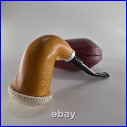 Calabash Mahogany Pipe handmade ornate block meerschaum bowl CPW Calabash 59