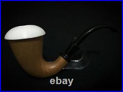 Calabash Meerschaum Pipe Sherlock Pipe hand carved tobacco smoking wth case