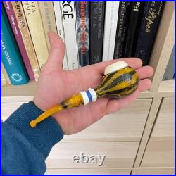 Calabash Tobacco Smoking Pipe Real Gourd Body Handmade Meerschaum Bowl S. Yanik