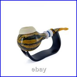 Calabash Tobacco Smoking Pipe Real Gourd Body Handmade Meerschaum Bowl S. Yanik