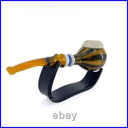 Calabash Tobacco Smoking Pipe Real Gourd Body Handmade Meerschaum Bowl S. Yanik