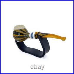 Calabash Tobacco Smoking Pipe Real Gourd Body Handmade Meerschaum Bowl S. Yanik