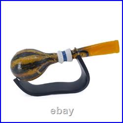 Calabash Tobacco Smoking Pipe Real Gourd Body Handmade Meerschaum Bowl S. Yanik