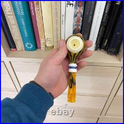 Calabash Tobacco Smoking Pipe Real Gourd Body Handmade Meerschaum Bowl S. Yanik