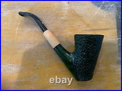 Caminetto Rusticated Bent Dublin Sitter with Boxwood (08) (AR) Tobacco Pipe
