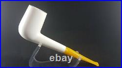 Canadian block meerschaum pipe, hand-carved pipe, smoking pipe