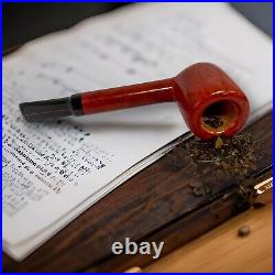 Canadian briar red smoking tobacco straight wooden handmade 5.9' inch KAFpipe