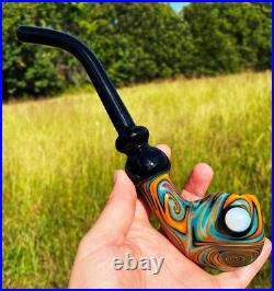 Caribbean Beach Glass Church Warden Gandalf Sherlock Pipe USA Made