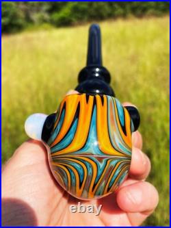 Caribbean Beach Glass Church Warden Gandalf Sherlock Pipe USA Made