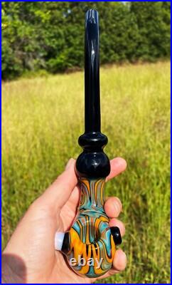 Caribbean Beach Glass Church Warden Gandalf Sherlock Pipe USA Made