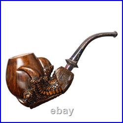 Carved Claw Holding Egg Tobacco Pipe Freehand Pipe Rusticated Briar Smoking Pipe