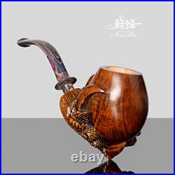 Carved Claw Holding Egg Tobacco Pipe Freehand Pipe Rusticated Briar Smoking Pipe