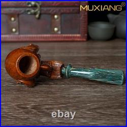 Carved Claw Holding Egg Tobacco Pipe Freehand Pipe Rusticated Briar Smoking Pipe