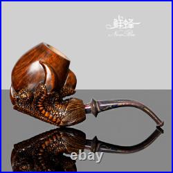 Carved Claw Holding Egg Tobacco Pipe Freehand Pipe Rusticated Briar Smoking Pipe