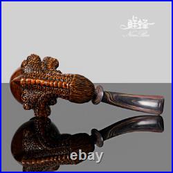 Carved Claw Holding Egg Tobacco Pipe Freehand Pipe Rusticated Briar Smoking Pipe
