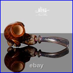 Carved Claw Holding Egg Tobacco Pipe Freehand Pipe Rusticated Briar Smoking Pipe