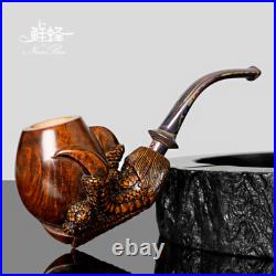 Carved Claw Holding Egg Tobacco Pipe Freehand Pipe Rusticated Briar Smoking Pipe