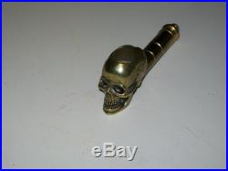 Cast Brass Skull Tobacco Pipe By Robert Benjamin