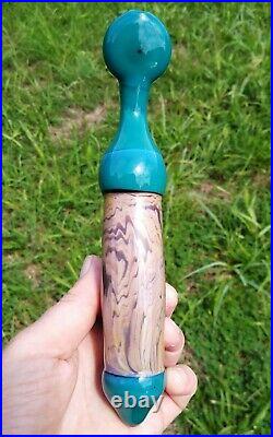 Cavalier Classic Styled Woodgrain Teel Glass Tobacco Pipe Sherlock