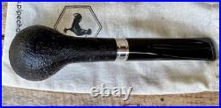 Chacom Baccara Sandblasted 186 Black Billiard Tobacco Pipe France New