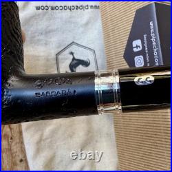 Chacom Baccara Sandblasted 186 Black Billiard Tobacco Pipe France New