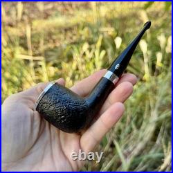 Chacom Baccara Sandblasted 186 Black Billiard Tobacco Pipe France New