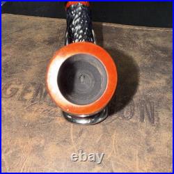 Chacom Briar Billiard Tobacco Smoking Pipe Rusticated Shank Black & Brown