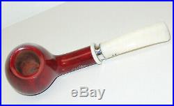 Chacom Noel F5 Red Briar White Stem Tobacco Pipe Smooth Bent 5.75 New In Box