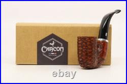 Chacom Oom Paul Rustic #235 Briar Smoking Pipe with pouch B1673