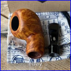 Chacom Reverse Calabash Orange Smooth Briar Tobacco Pipe France New