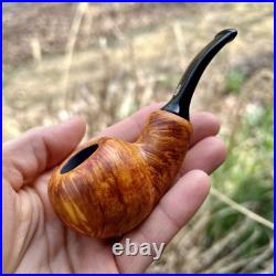 Chacom Reverse Calabash Orange Smooth Briar Tobacco Pipe France New