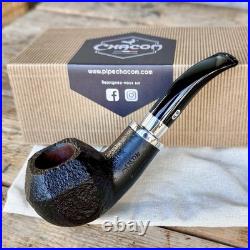 Chacom Skipper Sandblasted Black No. 995 Paneled Tobacco Pipe France New