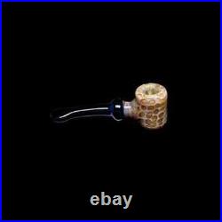 Chameleon Glass Honey Comb Cobb Glass Tobacco Pipe -Classic Caramel / Brown
