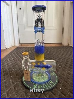 Cheech Glass YellowithBlue shark Attack Waterpipe Smoking Bong