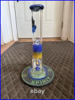 Cheech Glass YellowithBlue shark Attack Waterpipe Smoking Bong