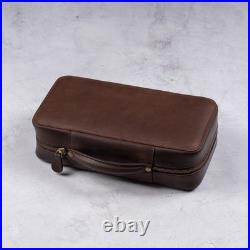 Churchwarden Pipe Case Leather Tobacco Pipe Holder for Long Smoking Pipes