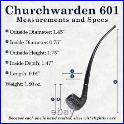 Churchwarden Pipe Italian Hand Crafted Long Stem Pipe, Wooden Long Pipe, Cl
